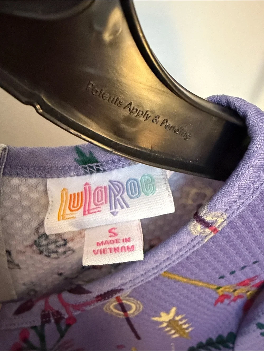 LuLaRoe Lavender Floral Short Sleeve Fit & Flare Dress